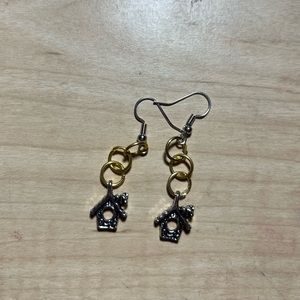 Bird house earrings